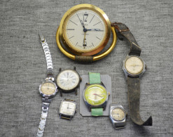 Set Of Ussr Vintage Watches - Clocks