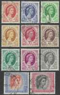 Rhodesia & Nyasaland. 1954-56 QEII. 11 Used Values To 2/6. SG 1etc. M5059 - Rhodesia & Nyasaland (1954-1963)