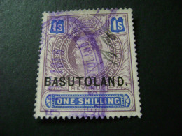 Basutoland - C1910 KEVII 1/- (overprint On COGH Stamp) - Used Revenue Stamp. - Autres & Non Classés