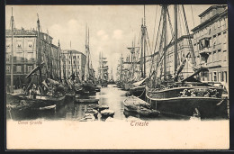 Cartolina Trieste, Canal Grande, Segelboote  - Trieste