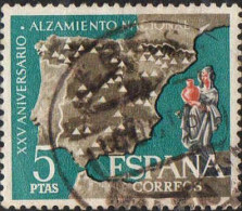 Espagne Poste Obl Yv:1034 Mi:1256 Ed:1361 Alzamiento Nacional (TB Cachet Rond) - Gebruikt