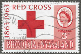 Rhodesia & Nyasaland. 1963 Red Cross Centenary. 3d Used. SG 47. M5061 - Rhodesië & Nyasaland (1954-1963)