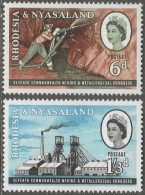 Rhodesia And Nyasaland. 1961 Seventh Commonwealth Mining & Metallurgical Congress. MH Complete Set. SG 38-39. M5062 - Rhodesia & Nyasaland (1954-1963)