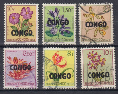 Congo Belge Fleurs Surcharge Congo - Sonstige & Ohne Zuordnung