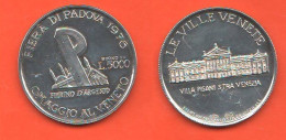 Gettone Ville Venete Strà Da 5000 Lire 1976 Fierino D'argento Fiera Di Padova Gettone Monetale Silver Token - Notgeld