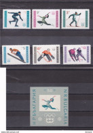 BULGARIE 1964 Jeux Olympiques D'Innsbruck Yvert 1227-1232 + BF 12, Michel 1426-1431 + Bl 12 NEUF** MNH Cote 16,50 Euros - Unused Stamps