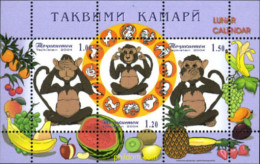182950 MNH TAYIKISTAN 2004 AÑO LUNAR CHINO - AÑO DEL MONO - Tajikistan