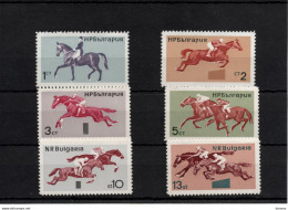 BULGARIE 1965 Sports Hippiques, Chevaux Yvert  1356-1361, Michel 1571-1576 NEUF** MNH Cote 8 Euros - Unused Stamps