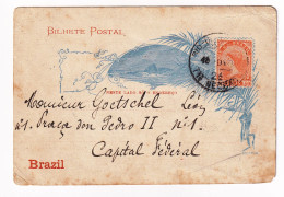 Bilhete Postal 1893 Rio De Janeiro Carte Postale Brésil Brazil Brasil Consulat De France Léon Goetschel - Storia Postale