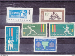 BULGARIE 1966 Yvert 1424-1425 + 1431-1433 + 1438, Michel 1631 + 1638-1642 NEUF** MNH Cote 5,50 Euros - Ungebraucht