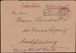 604242 | Seltener Gebühr Bezahlt Brief Von Der Posthilfsstelle Göhrens  | Markranstädt (O - 7153), -, - - Notausgaben Amerikanische Zone