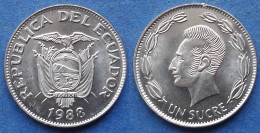 ECUADOR - 1 Sucre 1988 KM# 89 Decimal Coinage (1872-1999) - Edelweiss Coins - Ecuador