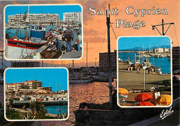 66 - Saint Cyprien - Multivues - Bateaux - CPM - Etat Pli Visible - Voir Scans Recto-Verso - Saint Cyprien