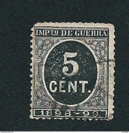 N° 23 Mark (5) Impôt De Guerre   Timbre Espagne (1898) Oblitéré - Kriegssteuermarken