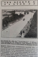 1905 LES SPORTS À LYON - COURSE DE COTE DU " LYON=SPORT " - AUTOMOBILE CLUB DU RHONE - COURSES DE CHEVAUX - Autres & Non Classés