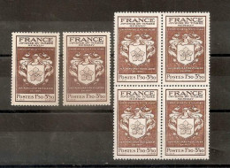 VARIETES BD X 4 +1   N 668 ** 1 BD IMPRESSION DEFECTUEUSE + 1 TB COULEUR CHOCOLAT AU LIEU DE BRUN - COTE + DE 180 EUROS - Unused Stamps