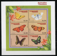 Dominica KB Mit 2843-2848 Postfrisch Schmetterling #HE958 - Dominica (1978-...)