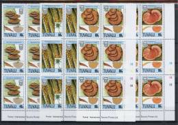 Tuvalu Sechserblock 518-521 Postfrisch Pilze #JO655 - Autres & Non Classés