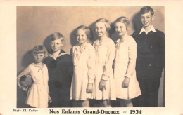 LUXEMBOURG 1934 - Carte Photo Les Enfants Grand - Ducaux, Altesses Royales De Luxembourg - Grossherzogliche Familie