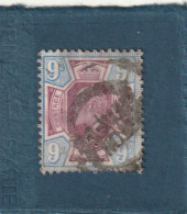 ///   ANGLETERRE ///    N° 115 --- 9 Pence -- Côte 70€ Bleu Et Violet - Usados