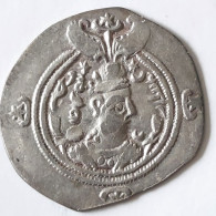 SASANIAN KINGS. Khosrau II. 591-628 AD. AR Silver  Drachm  Year 7 Mint LYW - Orientalische Münzen