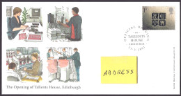 Great Britain 2001 - The Opening Of Tallents House, Edinburgh, Philatelic Office, Postal Service - FDC First Day Cover - 2001-2010 Dezimalausgaben