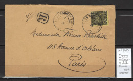 Nouvelle Calédonie- Lettre Recommandée - Yvert 97 - 35 Centimes SEUL SUR LETTRE -1912 - Storia Postale