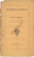 Pittem/Brugge - Woorden En Oorden Door Juliaan Claerhout 1895  (V3116) - Antiquariat