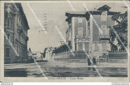 Bs204 Cartolina Gallarate Corso Roma 1936 Provincia Di Varese Lombardia - Varese