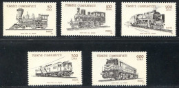 REF093 > TURQUIE < Yv N° 2563 à 2567 * * -  MNH * * -- Turkey -- Train Locomotive -- Bahn Railway - Ongebruikt