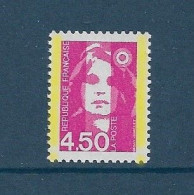 Briat 4fr50 Rose YT 3007d Avec Encre Fluo Sous UV + Phospho à Cheval 1mm. Voir Le Scan. Cotes YT & Maury 2981a : 5 €. - Unused Stamps