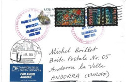 2024: "Wonders Of The Microscopic World", Letter From The Farmers Market Los Angeles, To Andorra,with Arrival Postmark - Covers & Documents