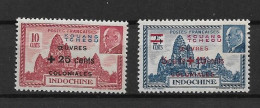 KOUANG-TCHÉOU 1944 Maréchal Pétain, Surchargés – Œuvres Coloniales MNH - 1944 Maréchal Pétain, Surchargés – Œuvres Coloniales