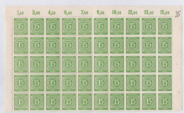 45 Timbres 15 Pf  Vert ** Sur Moitié De Feuille   Allemagne    Occupation Alliée   Zone Interalliée AAS  N° 922 - Neufs