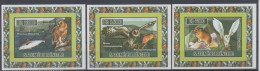 BIRD 2007 OWL FISH TUNA DORMICE PIKA 3 IMPERFORATED S/SHEETS - Hiboux & Chouettes