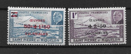 ST PIERRE ET MIQUELON 1944 Maréchal Pétain, Surchargés – Œuvres Coloniales MNH - 1944 Maréchal Pétain, Surchargés – Œuvres Coloniales