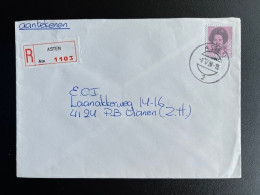 NETHERLANDS 1984 REGISTERED LETTER ASTEN TO VIANEN 01-05-1984 NEDERLAND AANGETEKEND - Briefe U. Dokumente