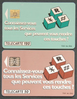 Télécartes Services Touches Etoile Dièse Transfert D'appel Conversation à Trois 1991 120U 50U France Télécom - Unclassified