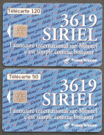 Télécartes SIRIEL 3619 Annuaire International Minitel 1994 Simple Comme Bonjour 50U 120U Régie T France Télécom - Non Classés