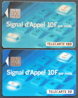 Télécartes SIGNAL D'APPEL 10F Par Mois 1993 Prendre Un Appel Déjà En Ligne 50U 120U Régie T France Télécom - Sin Clasificación