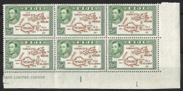 FIJI.....KING GEORGE VI...(1936-52..)....DISCRIPTION BELOW.......RARE FLAW, EXTRA ISLAND IS MNH.............. - Fiji (...-1970)