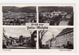 39013509 - Gruss Aus Zella - Mehlis Mit Museumsplatz, Postamt Und Rathaus Ungelaufen  Gute Erhaltung. - Zella-Mehlis