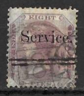 INDIA.....QUEEN VICTORIA..(1837-01..)..." 1866..".....SERVICE.....8p....(CAT.VAL.£80..)...USED..... - 1902-11 King Edward VII