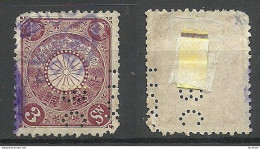 JAPAN Nippon 1899 Michel 78 O Chrysantemum Interesting PERFIN Lochung - Oblitérés