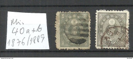 JAPAN Nippon 1876 & 1889 Michel 40 A + B O - Gebraucht