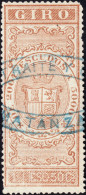 ESPAGNE / ESPAÑA - COLONIAS (Cuba) 1868 Sellos Para GIRO Fulcher 655/6 1,50Esc Castaño - Usado MATANZAS - Cuba (1874-1898)