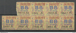 USA Ration Stamp Vignette As 9-block, Used - Unclassified