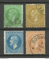 ROMANIA Rumänien 1872 Michel 37 - 38 & 39 & 41 O - 1858-1880 Moldavie & Principauté