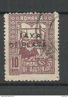 ROMANIA 1918 Moldau-Ausgabe Taxa De Plata O Zwangzuschlagsportomarke Michel 6 O - Besetzungen