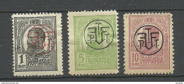 ROMANIA Rumänien 1918 Michel 248 - 250 * - Unused Stamps